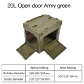 20L Military green folding box with side opening